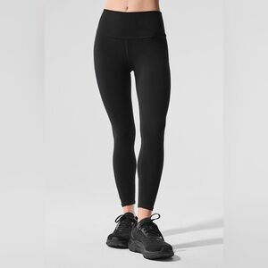 Alo High-Waist 7/8 Black Active Leggings Size Small